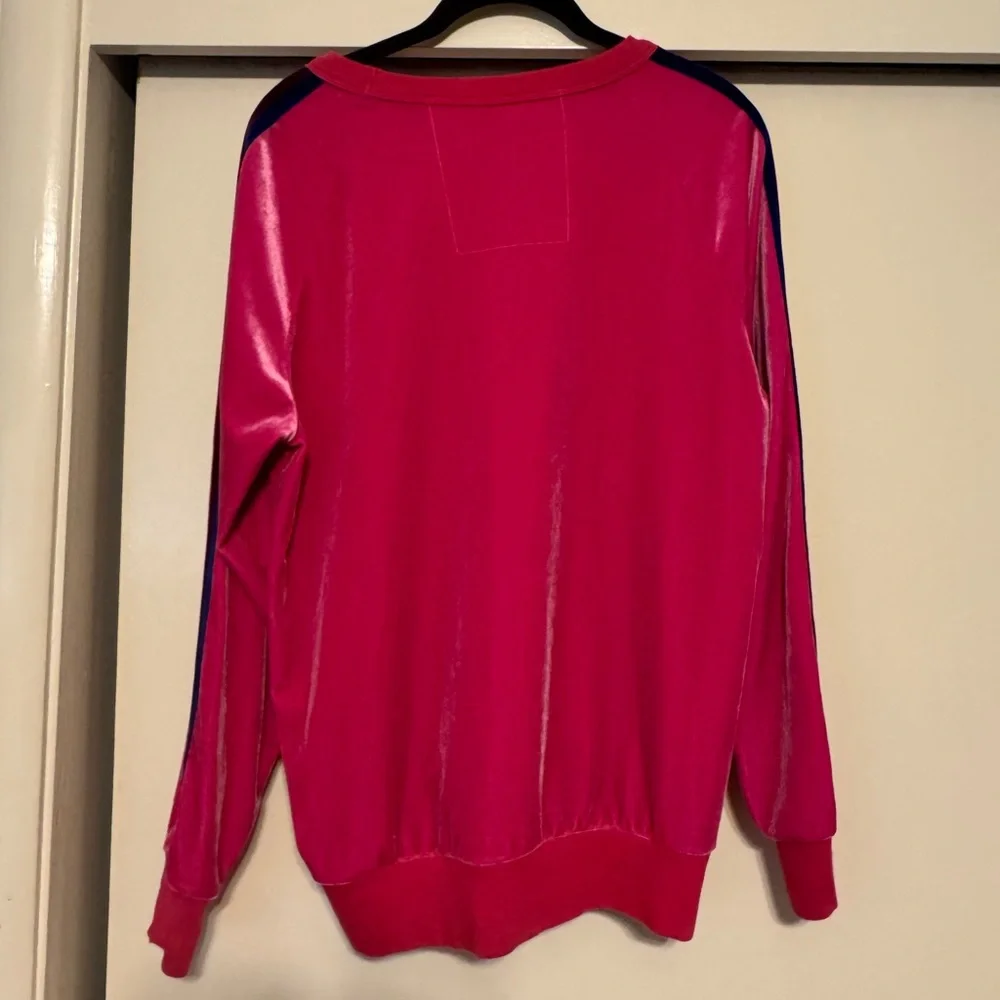CLASSIC VELVET RELAXED SWEATSHIRT - PINK - Picture 5 of 6
